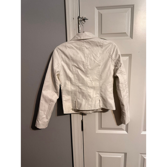 Women's superdown White Kailey Moto Jacket S with Black Zippers - Picture 6 of 9
